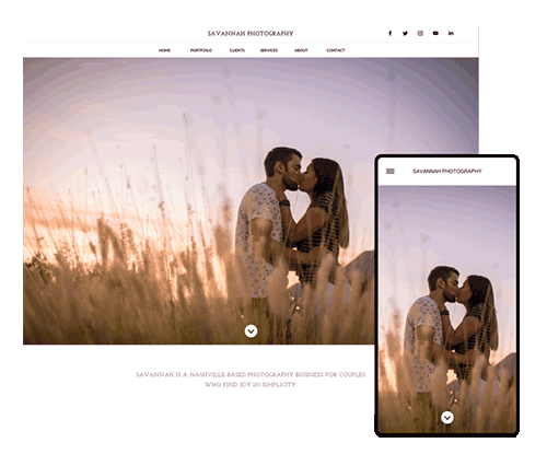 Savannah couples portrait website template online photography portfolio online photography portfolio