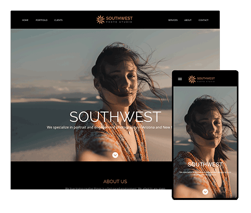Southwest adventure website template online photography portfolio online photography portfolio