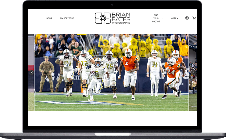 Brian Bates Photography sports portfolio website
