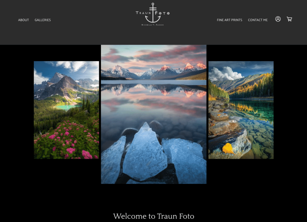 Traun Foto landscape photography portfolio website