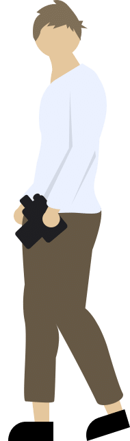 graphic of guy with camera