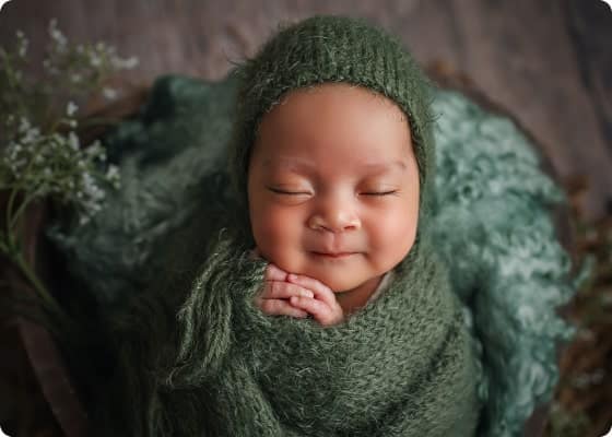 Newborn photograph of baby