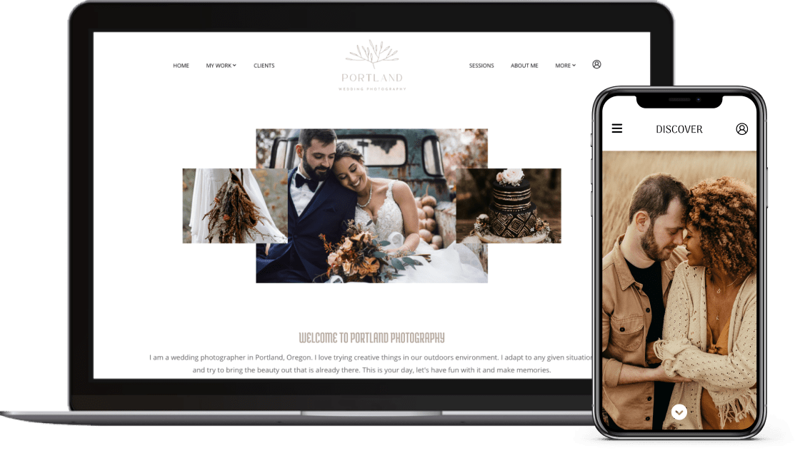 Mockup of Photography Website