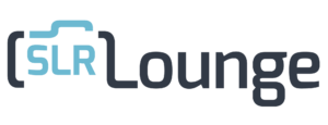SLR Lounge logo in light blue and black lettering